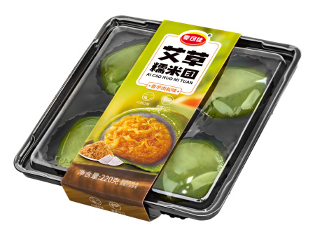 4枚裝艾草(cǎo)糯米團黑(hēi)鹹蛋黃(huáng)肉松味