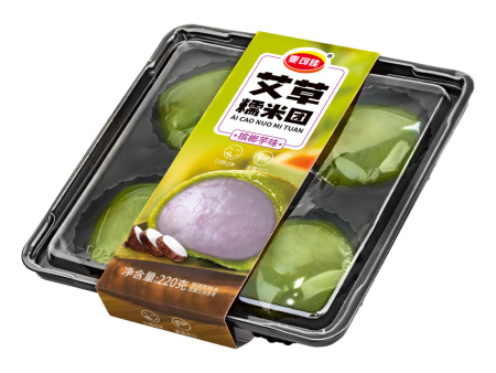 4枚裝艾草(cǎo)糯米團黑(hēi)賓榔芋味